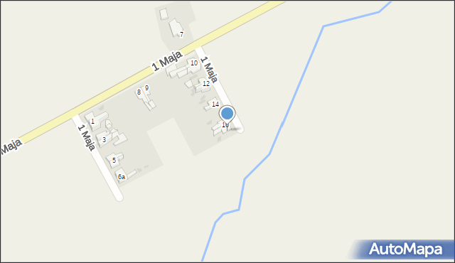 Krzanowice, 1 Maja, 17, mapa Krzanowice