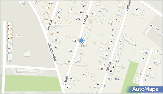 Ksawerów, 1 Maja, 25, mapa Ksawerów