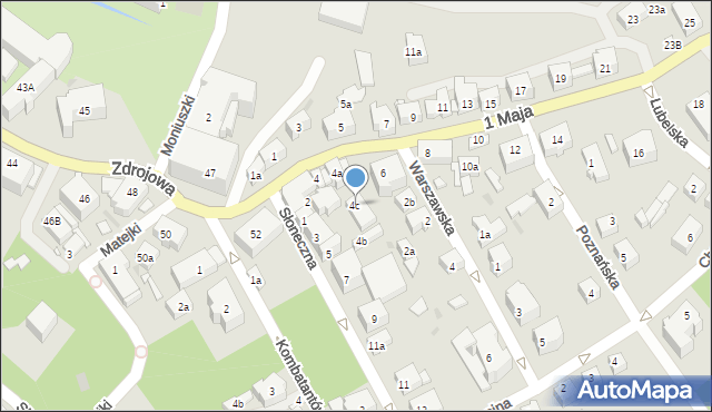 Kudowa-Zdrój, 1 Maja, 4c, mapa Kudowa-Zdrój