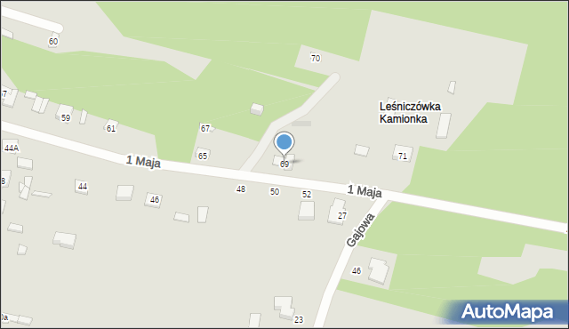 Łochów, 1 Maja, 69, mapa Łochów