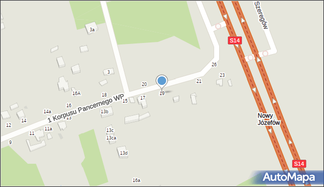 Łódź, 1 Korpusu Pancernego Wojska Polskiego, 19, mapa Łodzi