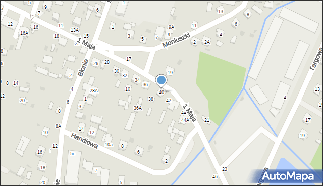 Łosice, 1 Maja, 40, mapa Łosice