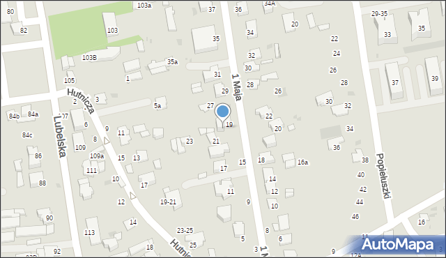 Lubartów, 1 Maja, 25a, mapa Lubartów