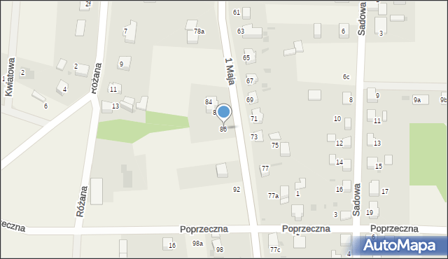 Malczyce, 1 Maja, 86, mapa Malczyce