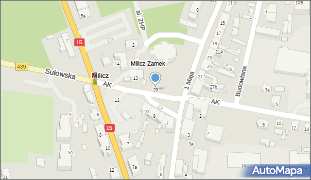 Milicz, 1 Maja, 29, mapa Milicz