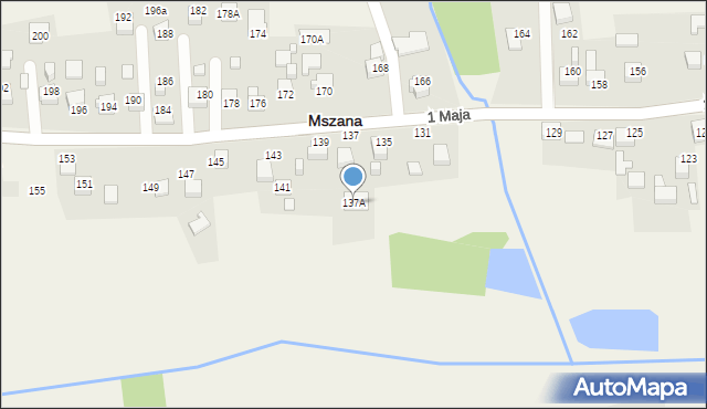 Mszana, 1 Maja, 137A, mapa Mszana