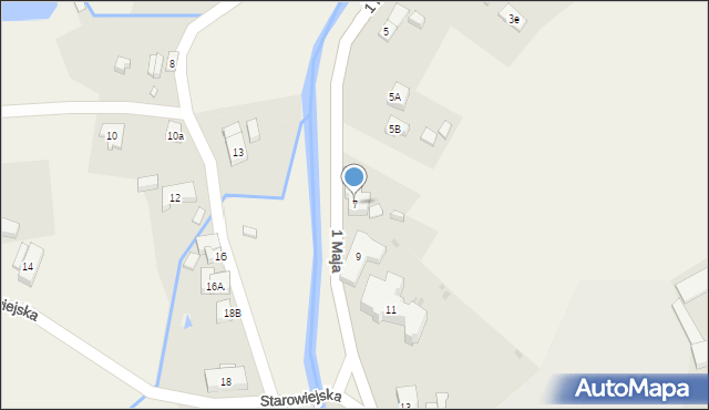 Mysłakowice, 1 Maja, 7, mapa Mysłakowice