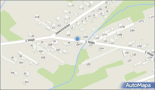 Myszków, 1 Maja, 100, mapa Myszków