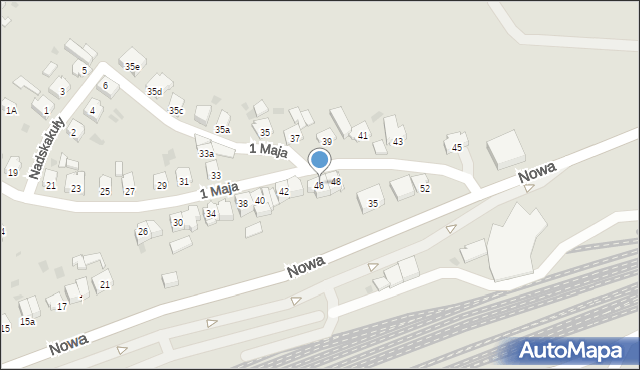 Nakło nad Notecią, 1 Maja, 46, mapa Nakło nad Notecią