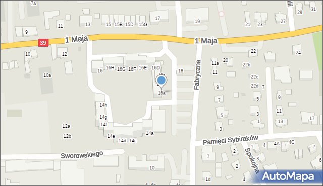 Namysłów, 1 Maja, 16a, mapa Namysłów