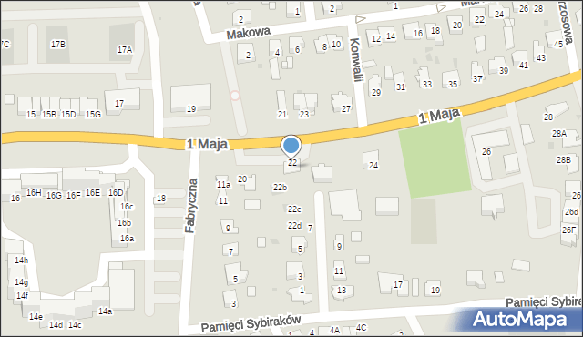 Namysłów, 1 Maja, 22a, mapa Namysłów