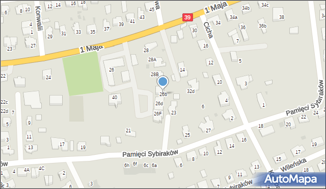 Namysłów, 1 Maja, 26b, mapa Namysłów