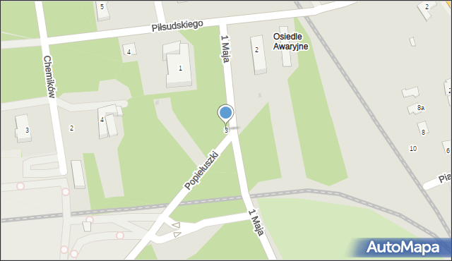 Nowa Sarzyna, 1 Maja, 3, mapa Nowa Sarzyna