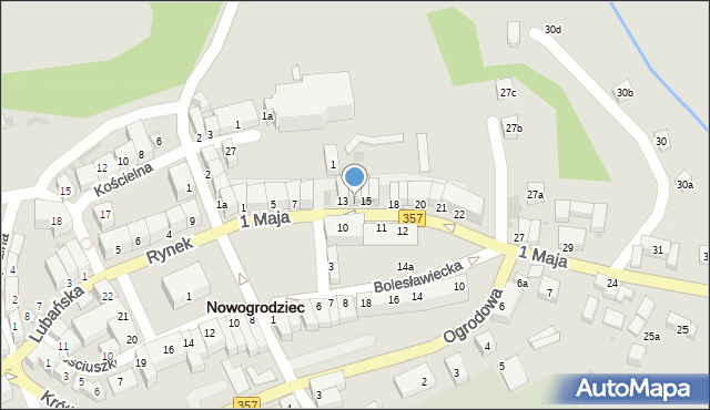 Nowogrodziec, 1 Maja, 14, mapa Nowogrodziec