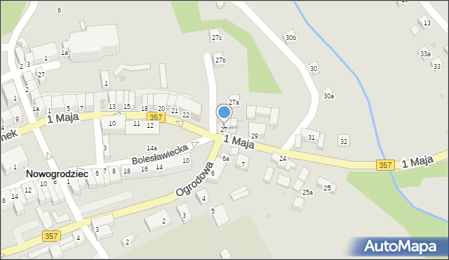 Nowogrodziec, 1 Maja, 27, mapa Nowogrodziec