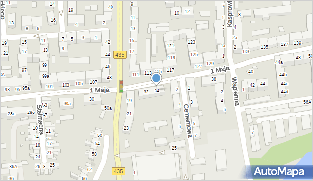 Opole, 1 Maja, 34, mapa Opola