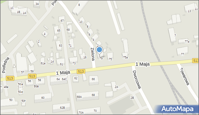 Orneta, 1 Maja, 79A, mapa Orneta