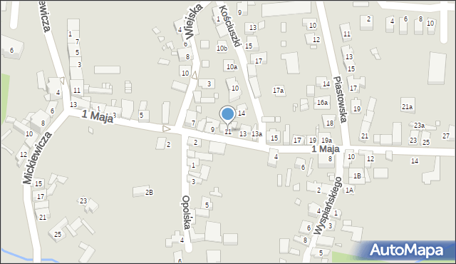 Otmuchów, 1 Maja, 11, mapa Otmuchów