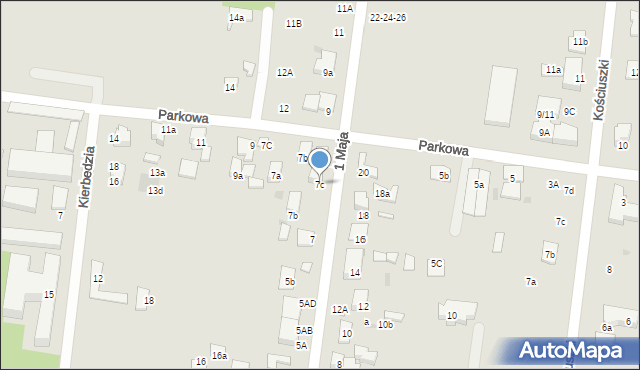 Ożarów Mazowiecki, 1 Maja, 7c, mapa Ożarów Mazowiecki
