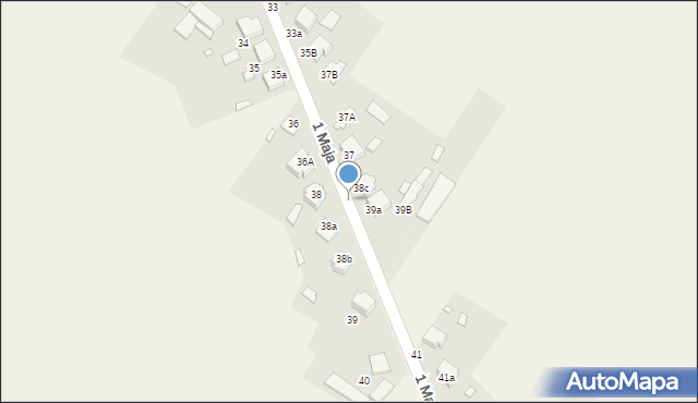 Panki, 1 Maja, 38, mapa Panki