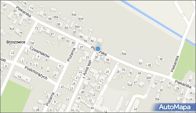 Piekary Śląskie, 1 Armii Wojska Polskiego, 28, mapa Piekary Śląskie