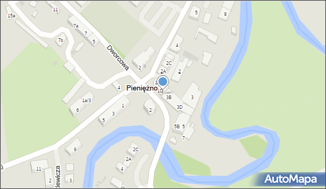 Pieniężno, 1 Maja, 1E, mapa Pieniężno