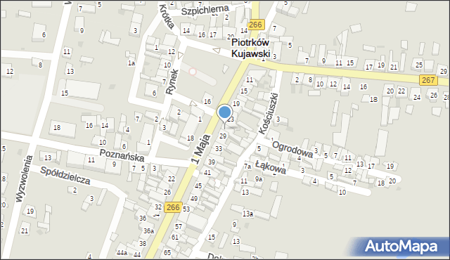 Piotrków Kujawski, 1 Maja, 27, mapa Piotrków Kujawski