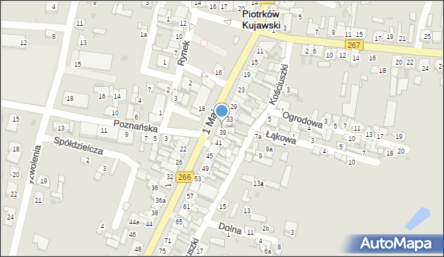Piotrków Kujawski, 1 Maja, 37, mapa Piotrków Kujawski