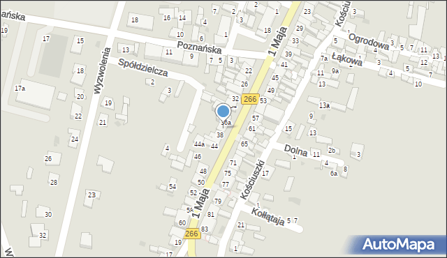 Piotrków Kujawski, 1 Maja, 40a, mapa Piotrków Kujawski