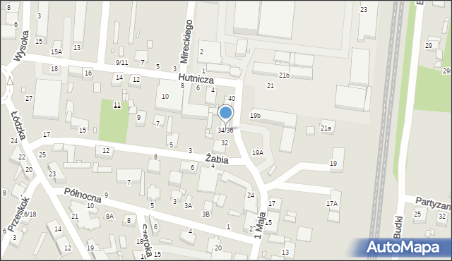 Piotrków Trybunalski, 1 Maja, 34/36, mapa Piotrków Trybunalski