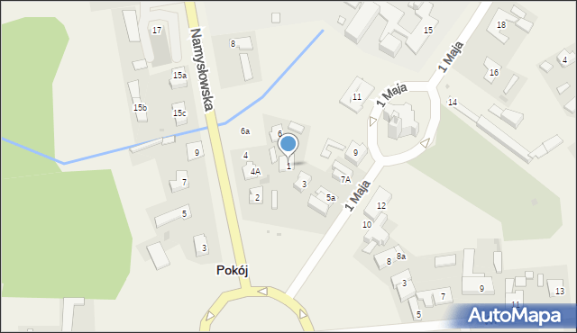 Pokój, 1 Maja, 1, mapa Pokój