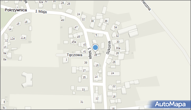 Pokrzywnica, 1 Maja, 18, mapa Pokrzywnica