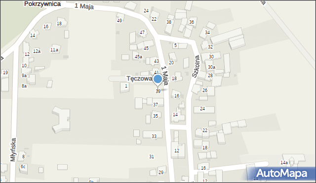 Pokrzywnica, 1 Maja, 39, mapa Pokrzywnica