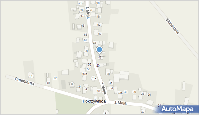 Pokrzywnica, 1 Maja, 42, mapa Pokrzywnica