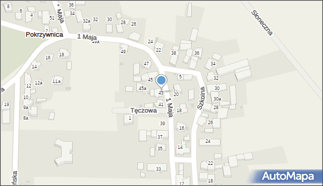 Pokrzywnica, 1 Maja, 43, mapa Pokrzywnica