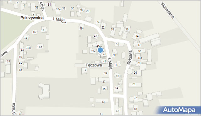 Pokrzywnica, 1 Maja, 43a, mapa Pokrzywnica