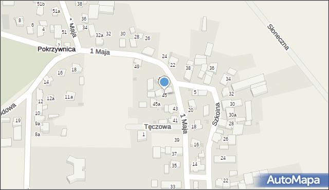 Pokrzywnica, 1 Maja, 45, mapa Pokrzywnica