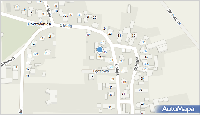 Pokrzywnica, 1 Maja, 45a, mapa Pokrzywnica