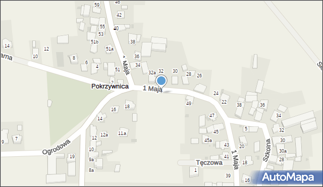 Pokrzywnica, 1 Maja, 49a, mapa Pokrzywnica