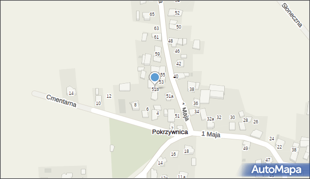 Pokrzywnica, 1 Maja, 51b, mapa Pokrzywnica