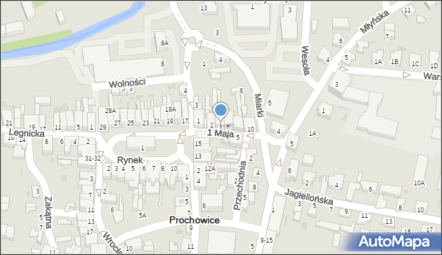 Prochowice, 1 Maja, 4, mapa Prochowice