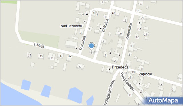 Przedecz, 1 Maja, 8, mapa Przedecz