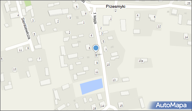 Przesmyki, 1 Maja, 8, mapa Przesmyki