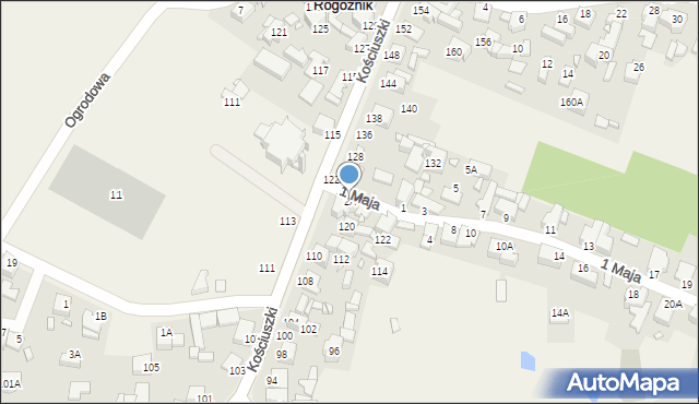 Rogoźnik, 1 Maja, 2A, mapa Rogoźnik