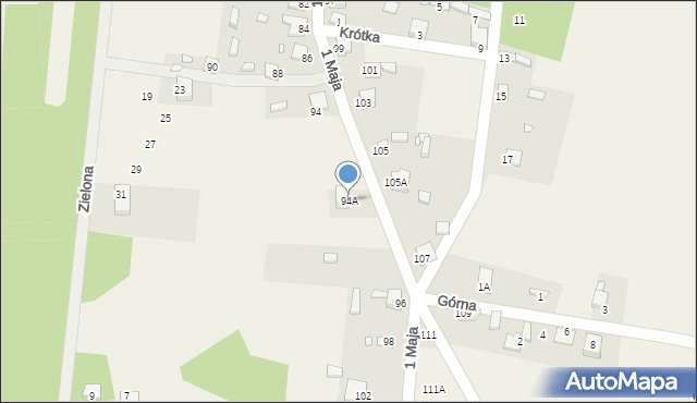 Rokitno Szlacheckie, 1 Maja, 94A, mapa Rokitno Szlacheckie