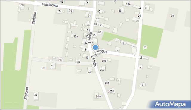 Rokitno Szlacheckie, 1 Maja, 99, mapa Rokitno Szlacheckie