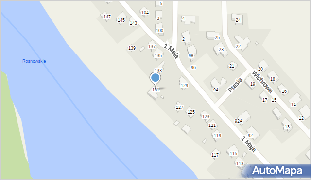 Rosnówko, 1 Maja, 131, mapa Rosnówko