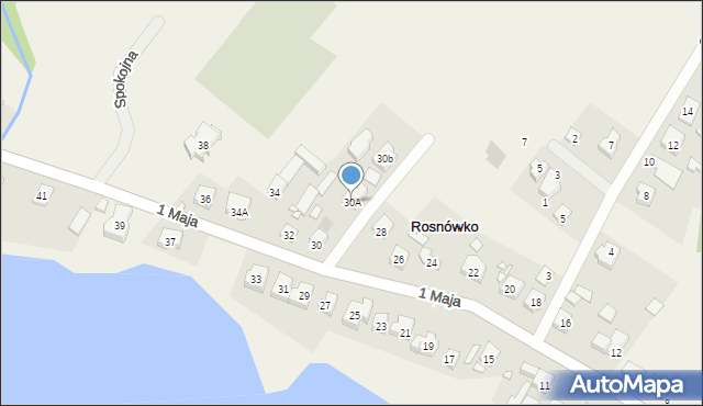 Rosnówko, 1 Maja, 30A, mapa Rosnówko