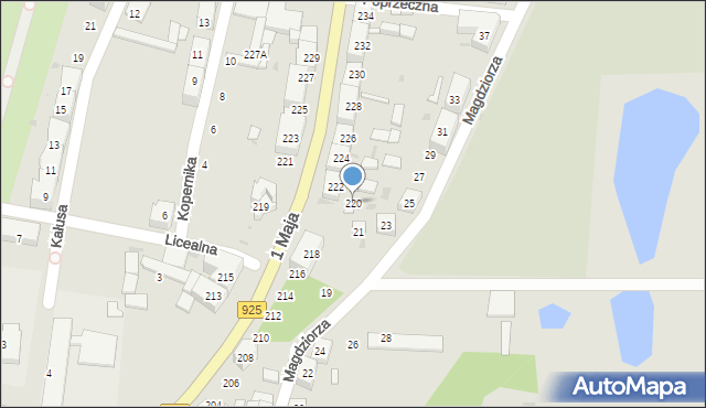 Ruda Śląska, 1 Maja, 220, mapa Rudy Śląskiej