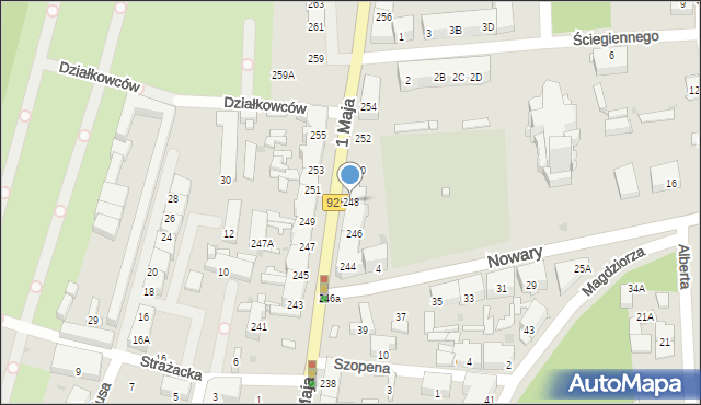 Ruda Śląska, 1 Maja, 248, mapa Rudy Śląskiej